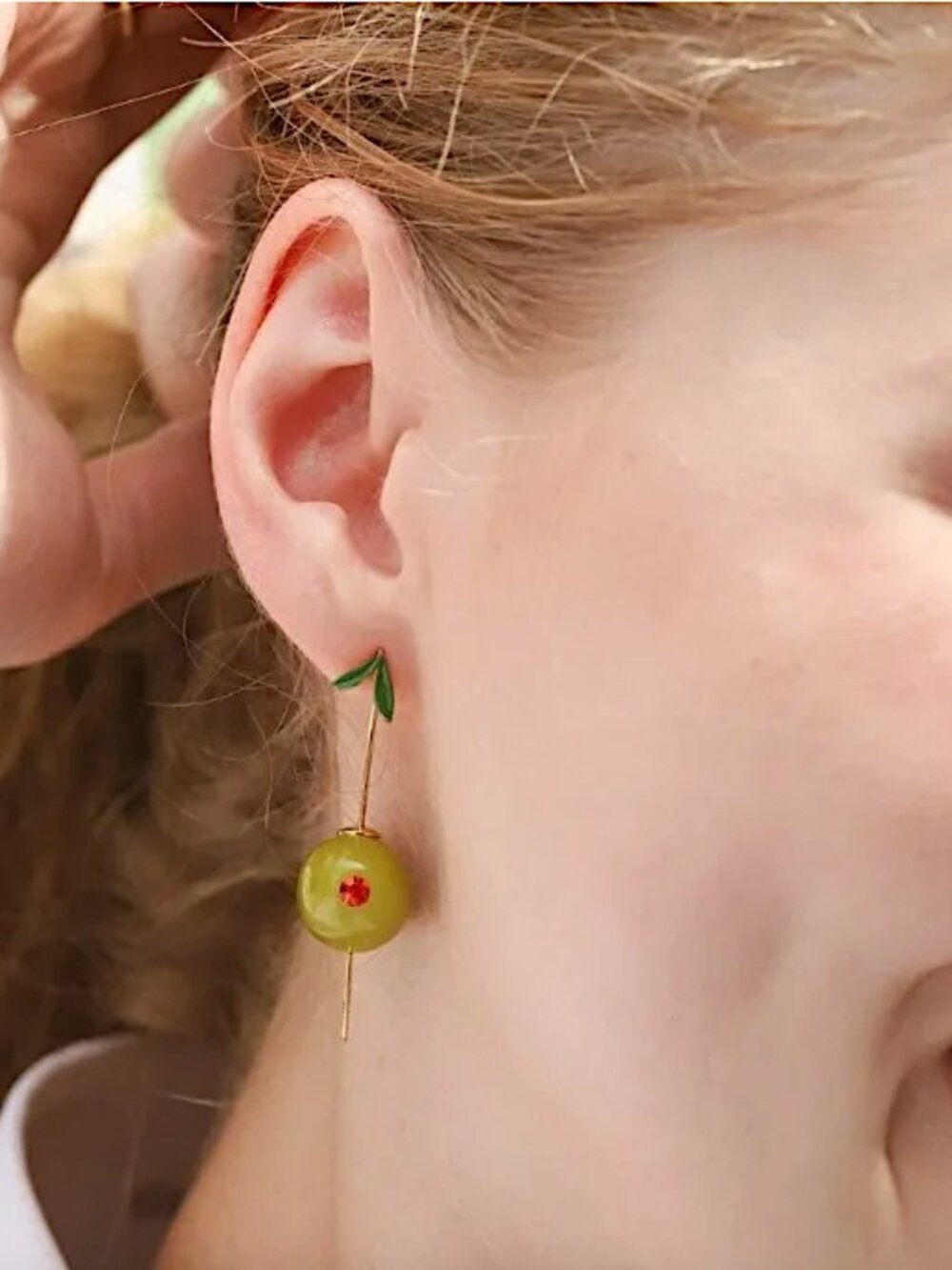 NEW ~ Anthropologie Olive Drop Earrings - Picture 4 of 14